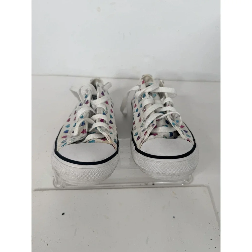 Converse All Star Youth Sz 3 Chuck Taylor Black Multicolor Hearts High Top Shoes